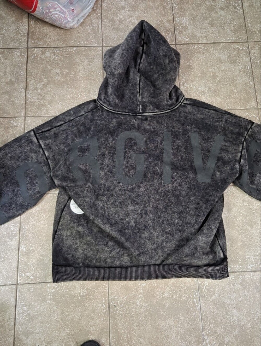 GLO Unisex Forgiven Black Zip Up Hoodie Sweatshirt Size XL Streetwear NWT - Picture 3 of 12